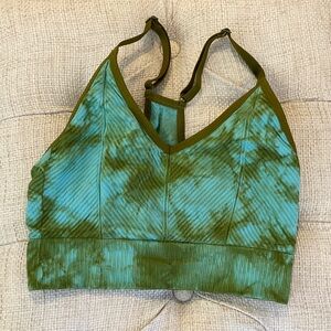 PINK Victoria's Secret Teal and Olive Sports Bra